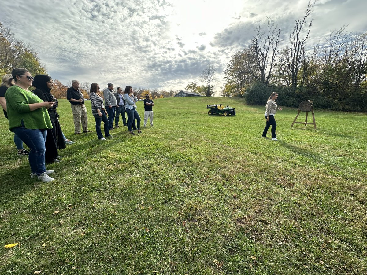 HSESchools's tweet photo. We are both proud and grateful for having our Teacher-In-Residence programming available to students, and today @TeamMurch4 is showing #HSEngaged what learning is like on the prairie. #StoryWorthTelling @ConnerPrairie https://t.co/jP0Ovu5wGI