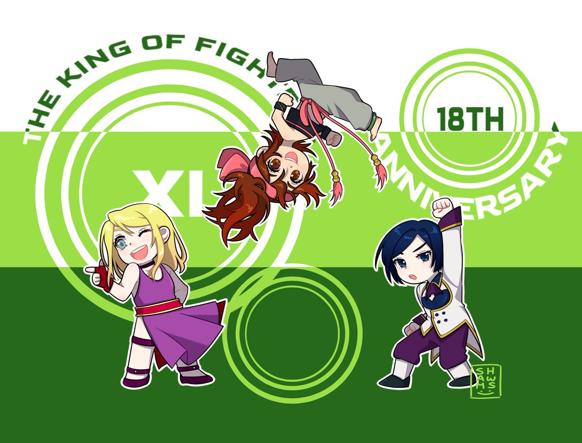 DeHikiNEETo's tweet photo. Thanks to @AmestrisSquare for the #KOFXI chibi comm ^^
These girlies were very fun to draw :) https://t.co/Ss5ZU7bPQK