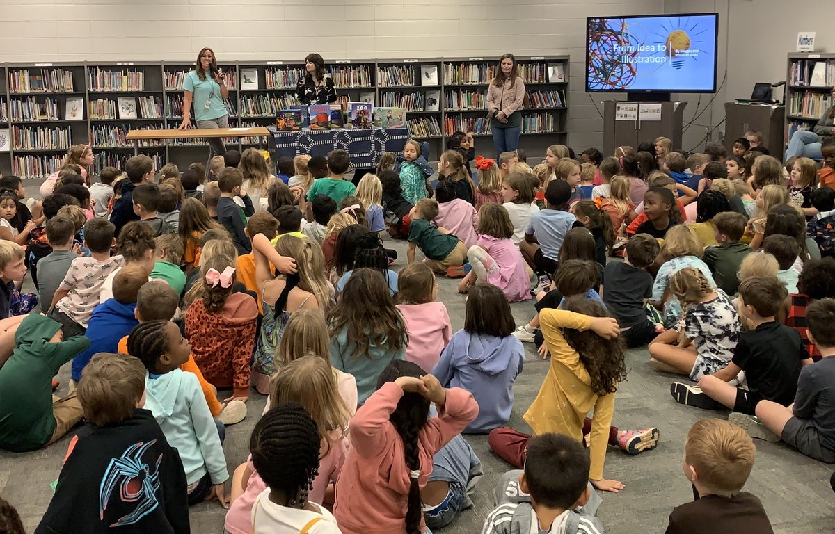 Authors Rosalind and Maggie Bunn come to @duewest_es !!! Loving our visit with them … hearing about writing and illustrating! Thank you @CobbEMCEdu @GasSouth