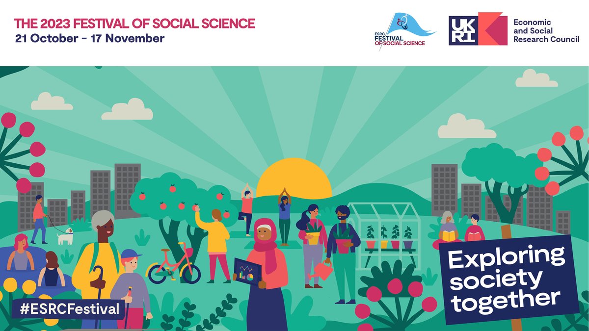 Festival of Social Science - an annual celebration of the social sciences. 
Enjoy a mix of events and activities, from film screenings to bike rides to talks and debates.  
👉 le.ac.uk/festival-socia…… #CitizensOfChange #ESRCFestival