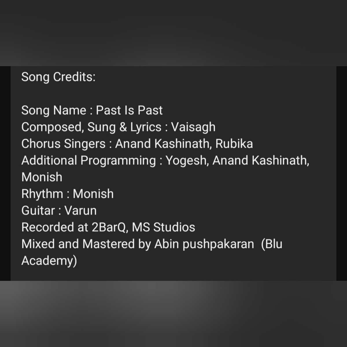 Happy to part of #pastispast 🤗❤️ Additional Programing &amp; Rhythm 🤗Thanks <a href="/VaisaghOfficial/">vaisagh</a>  bro...🫂❤️

<a href="/VaisaghOfficial/">vaisagh</a>  Musical 🔥
A <a href="/iamSandy_Off/">SANDY</a>   Vibe !! 💥
#PastisPast #Vaisagh #sandymaster #MsStudios <a href="/thinkmusicindia/">Think Music</a>