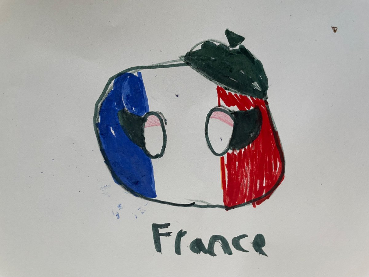 My sister drew a CountryBall.

Dang she must be interested in Polandball 💀
