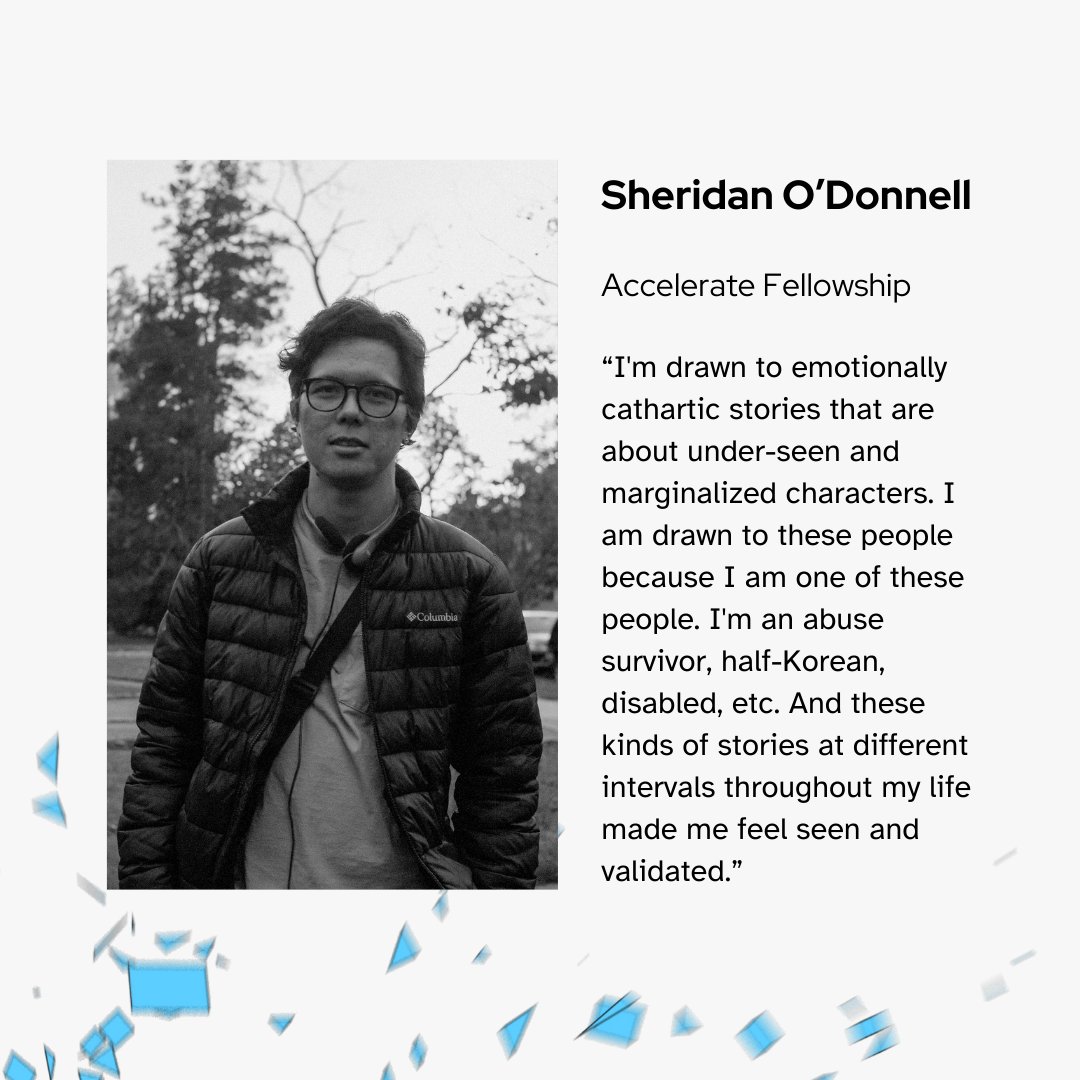 inevitablefdn's tweet image. Please join us in welcoming our 2023 Accelerate Fellows! 🎥📺🖊️

The Accelerate Fellowship provides mid-level disabled screenwriters with $40,000 in funding, bespoke mentorship, industry connections, &amp;amp; the community they need to become industry-leading creators.