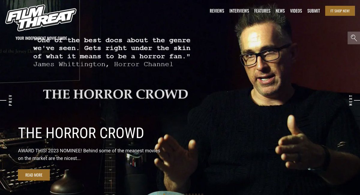 Film Threat (@filmthreat) on Twitter photo “…how they got involved in the horror movie business and the roller coaster ride they have had since.” Michael Talbot-Haynes is most pleased by <a href="/AwardThis/">AwardThis!</a> nominee The Horror Crowd.
filmthreat.com/reviews/the-ho… #SupportIndieFilm #TheHorrorCrowd #Documentary #AwardThis “…how they got involved in the horror movie business and the roller coaster ride they have had since.” Michael Talbot-Haynes is most pleased by <a href="/AwardThis/">AwardThis!</a> nominee The Horror Crowd.
filmthreat.com/reviews/the-ho… #SupportIndieFilm #TheHorrorCrowd #Documentary #AwardThis
