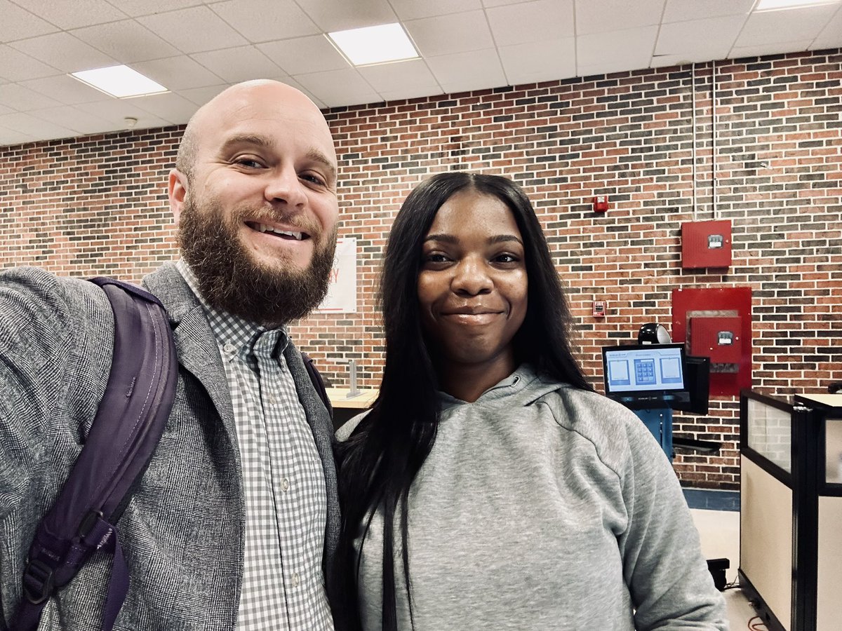 The best part of district training today was running into my former student. 💙 @KindeziO4W