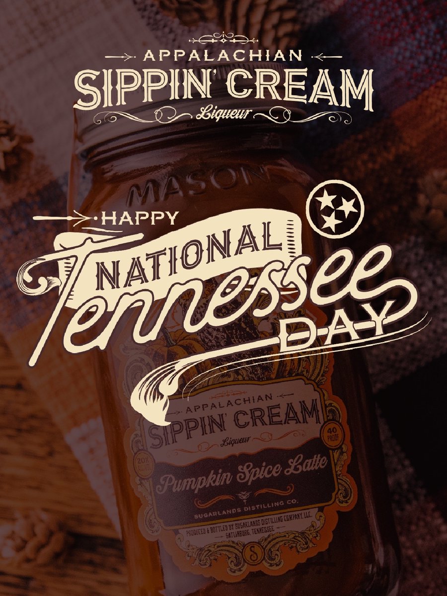 Today we have something to celebrate!

It's National Tennessee Day! We are proud to say our Appalachian Sippin' Creams are made here in TN! 

#NationalTNDay #AppalachianSippinCreams #Local #SipsUp #Sugarlands #Moonshine