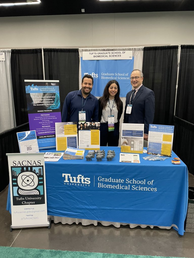 Tufts SACNAS (@tuftssacnas) on Twitter photo Hey #Portland, OR: we are here! Please visit us today and tomorrow at our #booth #906 to #learn about our numerous #graduateprograms at <a href="/TuftsGSBS/">TuftsGSBS</a>!
<a href="/sacnas/">SACNAS</a> <a href="/ivalbinoflores/">Ivan Albino Flores</a> <a href="/IrisMontes19/">Iris D. Montes</a> <a href="/MTChinMDPhD/">Michael Chin, MD, PhD</a>
#2023NDiSTEM #sacnas #recruitment #nationalconference #booth #gradfair Hey #Portland, OR: we are here! Please visit us today and tomorrow at our #booth #906 to #learn about our numerous #graduateprograms at <a href="/TuftsGSBS/">TuftsGSBS</a>!
<a href="/sacnas/">SACNAS</a> <a href="/ivalbinoflores/">Ivan Albino Flores</a> <a href="/IrisMontes19/">Iris D. Montes</a> <a href="/MTChinMDPhD/">Michael Chin, MD, PhD</a>
#2023NDiSTEM #sacnas #recruitment #nationalconference #booth #gradfair