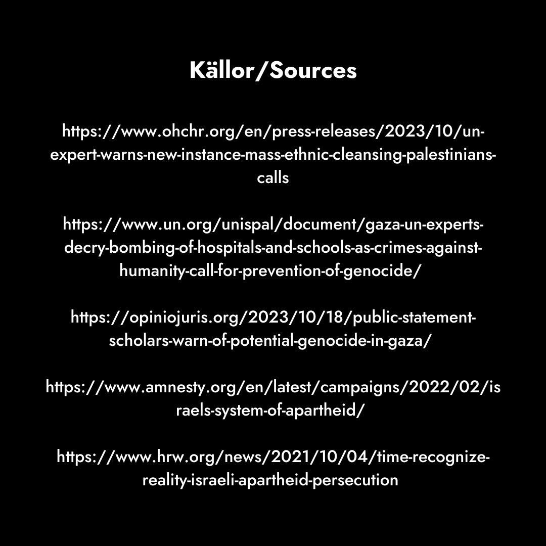 Här är vårt uttalande som FFF Sverige.

Vi står i solidaritet med Palestina och alla civila påverkade på alla sidor. Vi tar avstånd från alla former av antisemitism och islamofobi oavsett var och av vem den uttrycks.

(English in thread)