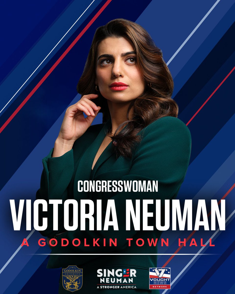 TONIGHT, Victoria Neuman stops by God U to discuss #SingerNeuman2024’s plans to bridge the divide between humans and superhumans. Students are being asked to bring “open minds” and to hold Victoria ACCOUNTABLE for her woke, anti-Super agenda as head of the FBSA!