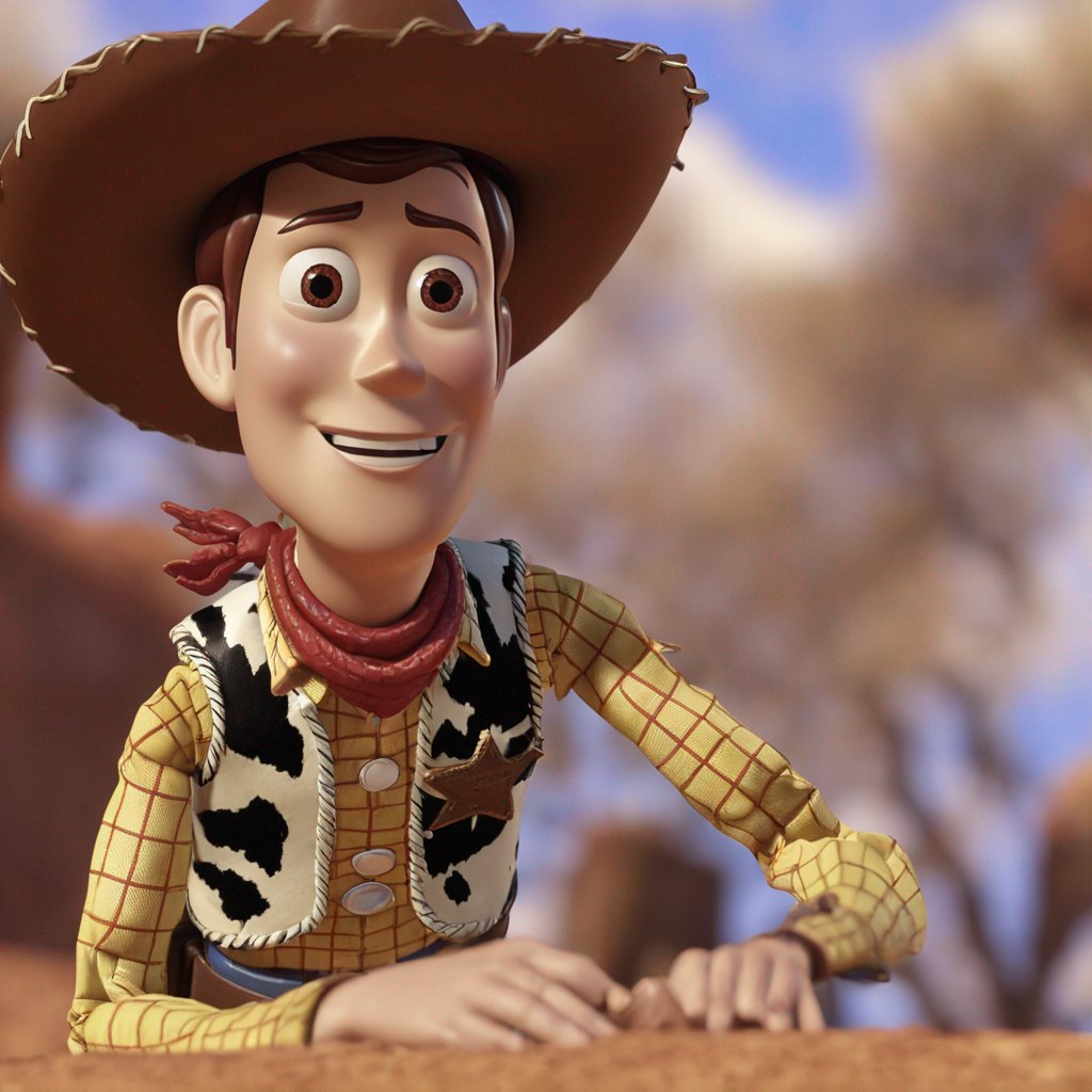 skirano's tweet photo. Here's another trained model that has blown my mind. 🤯

A Toy Story model that is so good, I can't stop generating stuff.

I am confident my algorithm can surpass MidJourney on certain things, especially texture, lighting and styling. https://t.co/IOfiRCj7mh