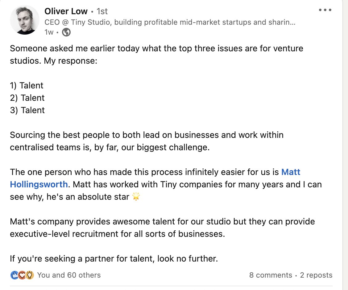 lets_align's tweet photo. Some recent client love. Appreciate you, @oliverlow_! https://t.co/6eGfJRY234