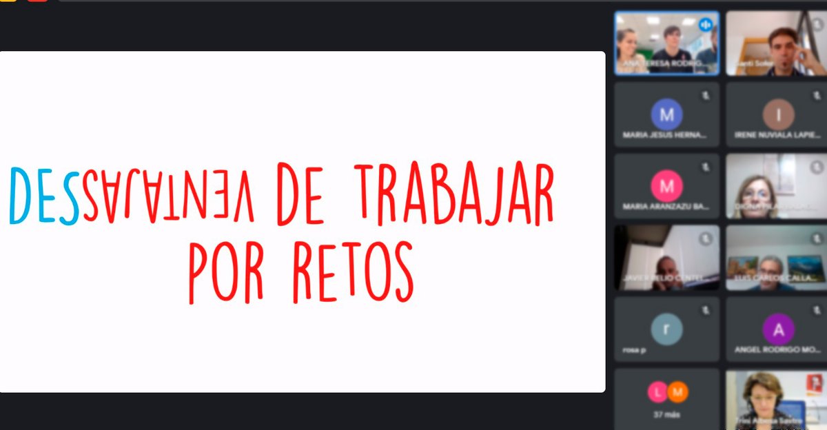 Tarde de retos en <a href="/cifpa_aragon/">CIFPA-FP ARAGÓN / CRN Logística y Transporte</a>. Estamos en la séptima edición del Nivel 1 del itinerario Cualificación del profesorado en metodologías activas. Aprendiendo a trabajar en #ACbR
60 docentes inscritos
35 horas de formación
<a href="/azprofe/">Adrián Zúñiga Antón</a> <a href="/atrodriguez79/">ana rodriguez</a> <a href="/fp_aragon/">FP Aragón</a> <a href="/todofp/">TodoFP</a> <a href="/educaciongob/">Ministerio de Educación, FP y Deportes</a>