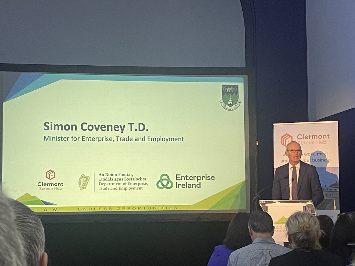 dmlirl's tweet image. Congrats to all involved in the Clermont Screen Hub,  launched this afternoon by Minister @simoncoveney and Minister @SimonHarrisTD. A very welcome new resource for the Irish film &amp;amp; television industry. #screenhub.