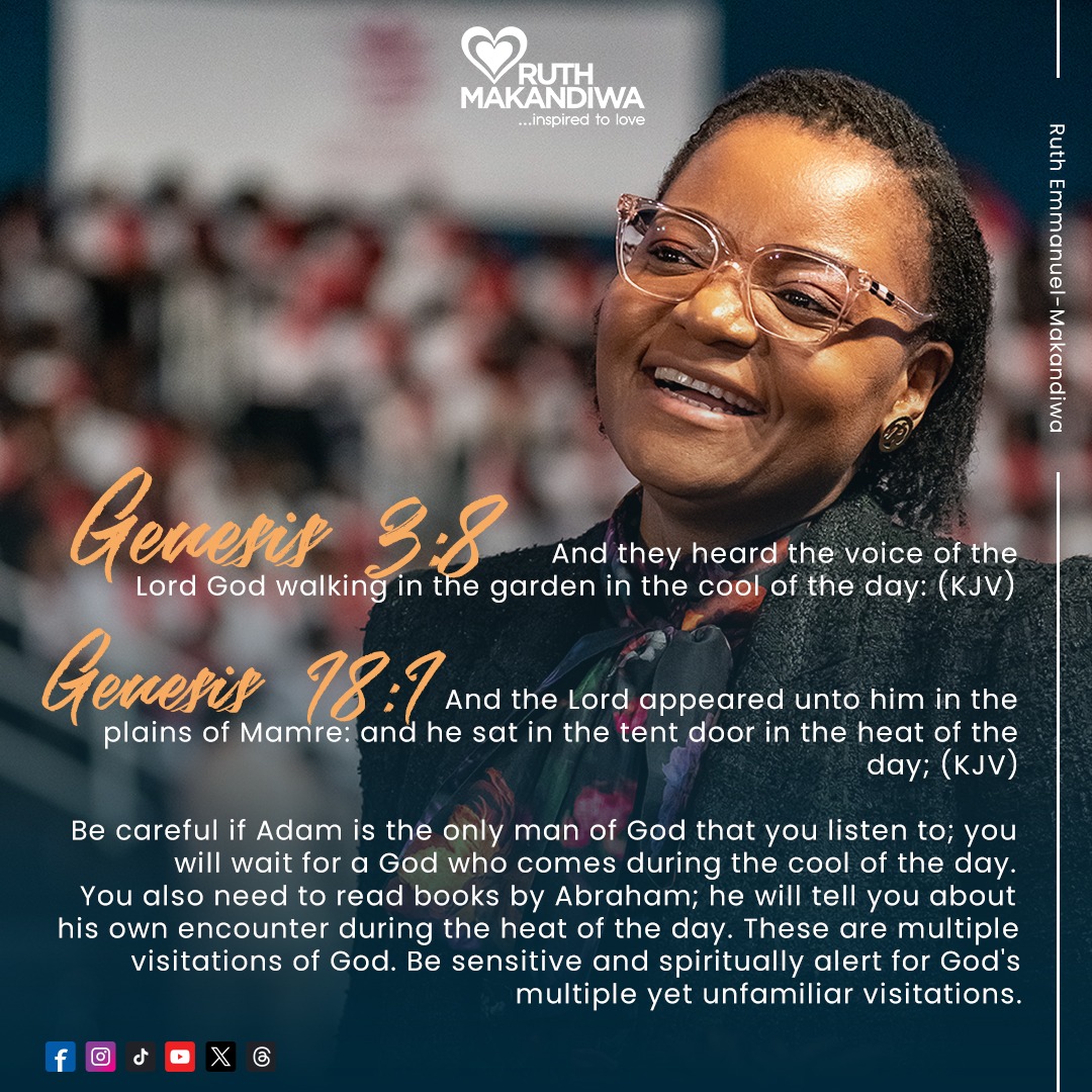 ruthmakandiwa's tweet photo. #thevisitationsofGod
#natureofvisitations
#WordofGod
#understanding
#manifestations
#transformation
#value
#EmmanuelMakandiwa
#RuthEmmanuelMakandiwa https://t.co/LEHDdLaLKi