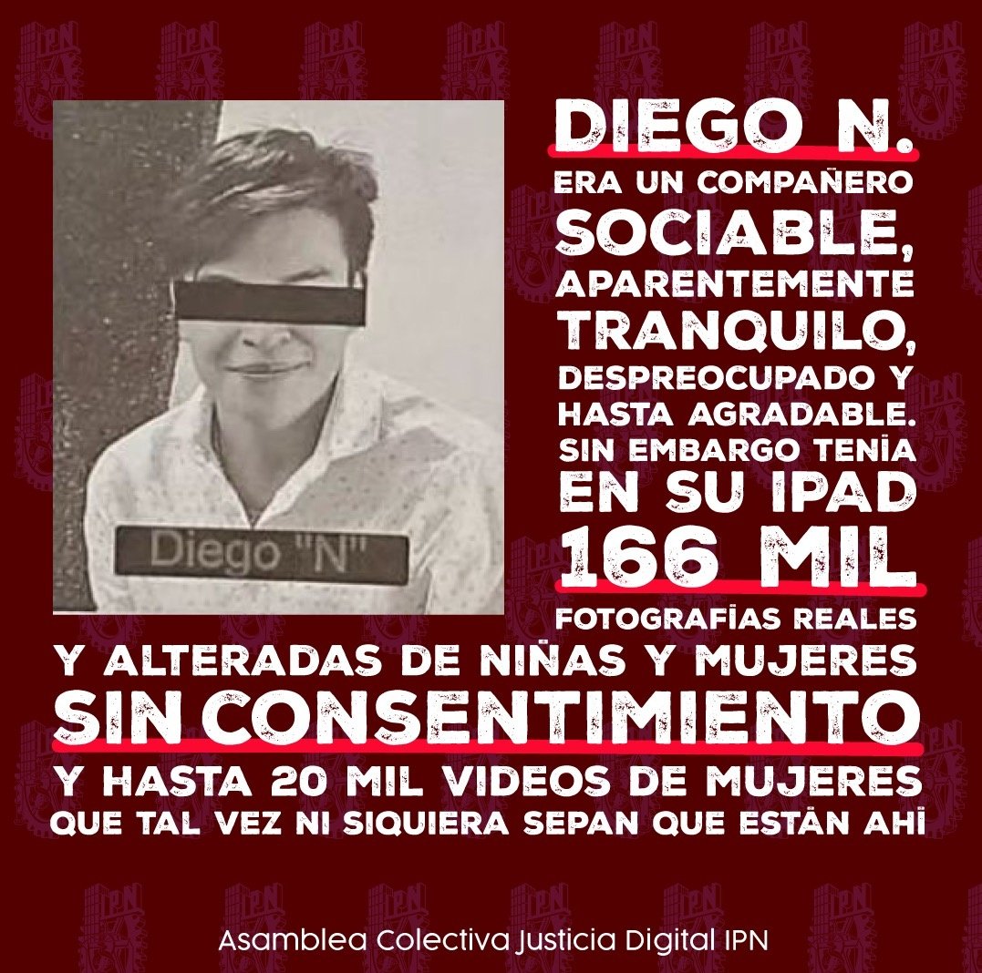 OlimpiaCMujer's tweet image. #AlMomento Detienen a Diego N por delitos contra la intimidad sexual #LeyOlimpia 
La @FiscaliaCDMX logró la detención del alumno acusado de manipular fotografías íntimas alteradas con inteligencia artificial.