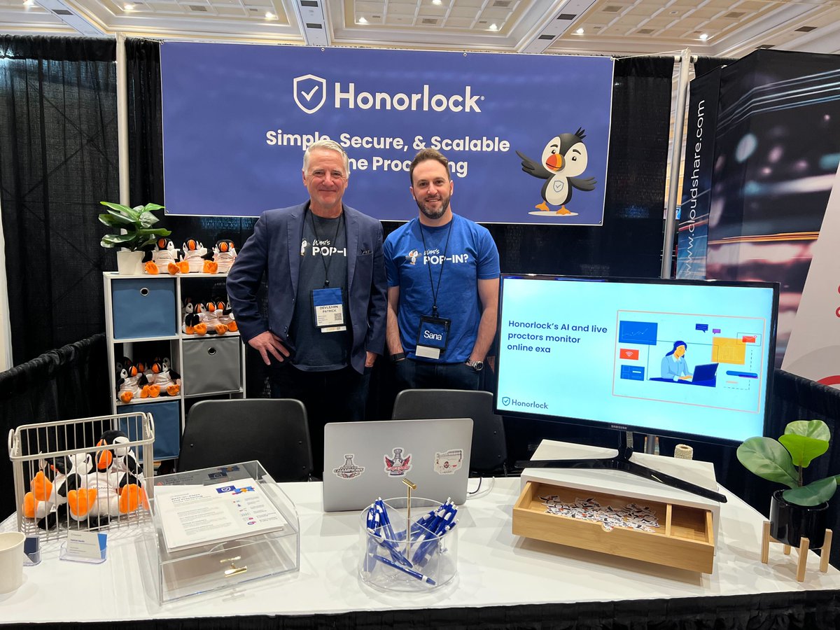 Honorlock's tweet image. Honorlock is excited to spend the week at #devlearn2023 in Las Vegas! Visit booth #1322 to meet members of the #honorsquad.