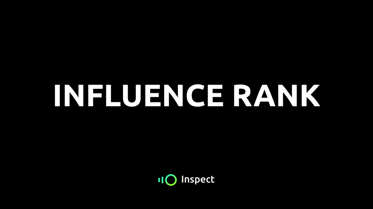 inspectxyz's tweet photo. 1/ Influence Rank: A tool to identify the most pivotal accounts on NFT Twitter.

Let’s dive into how it works &amp; how it can help you find the most valuable profiles to follow 👇 https://t.co/nHrfx90lTu