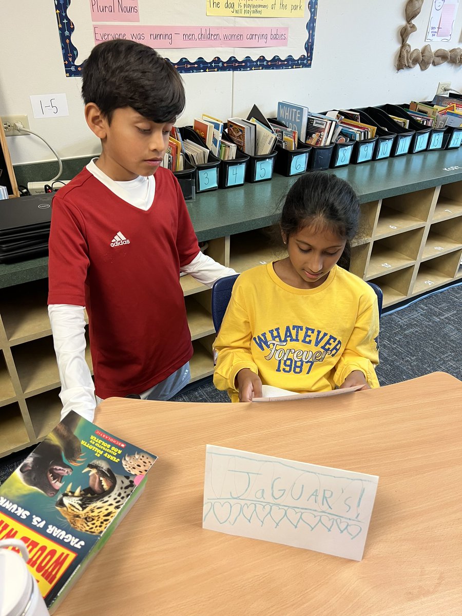 These nonfiction readers are celebrating all of the hard work that they have done in our Reading to Learn unit by teaching their students all about different topics. <a href="/FisherElem/">Fisher Elementary</a>