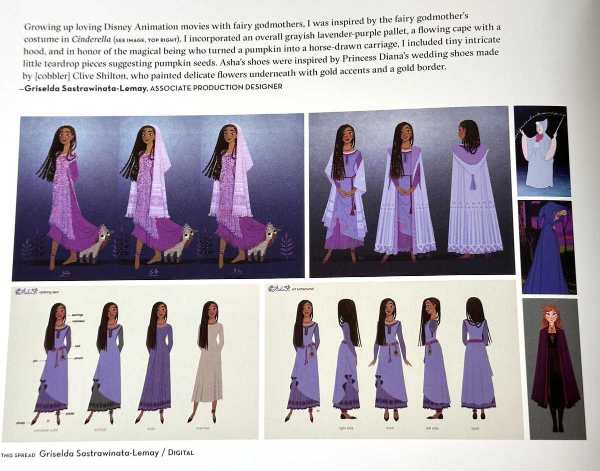 Here are some pages from my Art of #Wish book ✨ 
Early designs for Asha