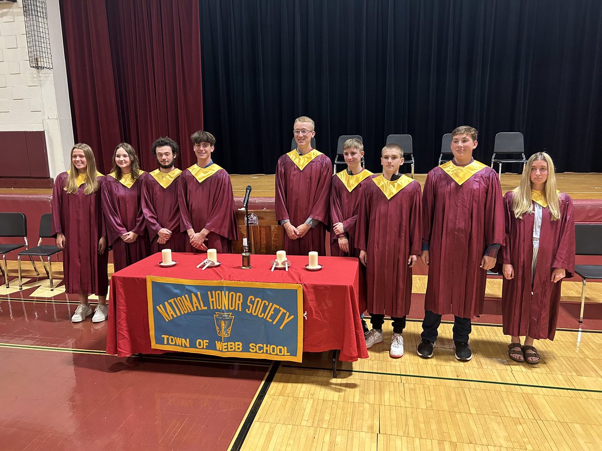 The Town of Webb UFSD was proud to welcome the newest members of our National Honor Society last night in a ceremony! #timberwolvesterritory #nationalhonorsociety #webbedu