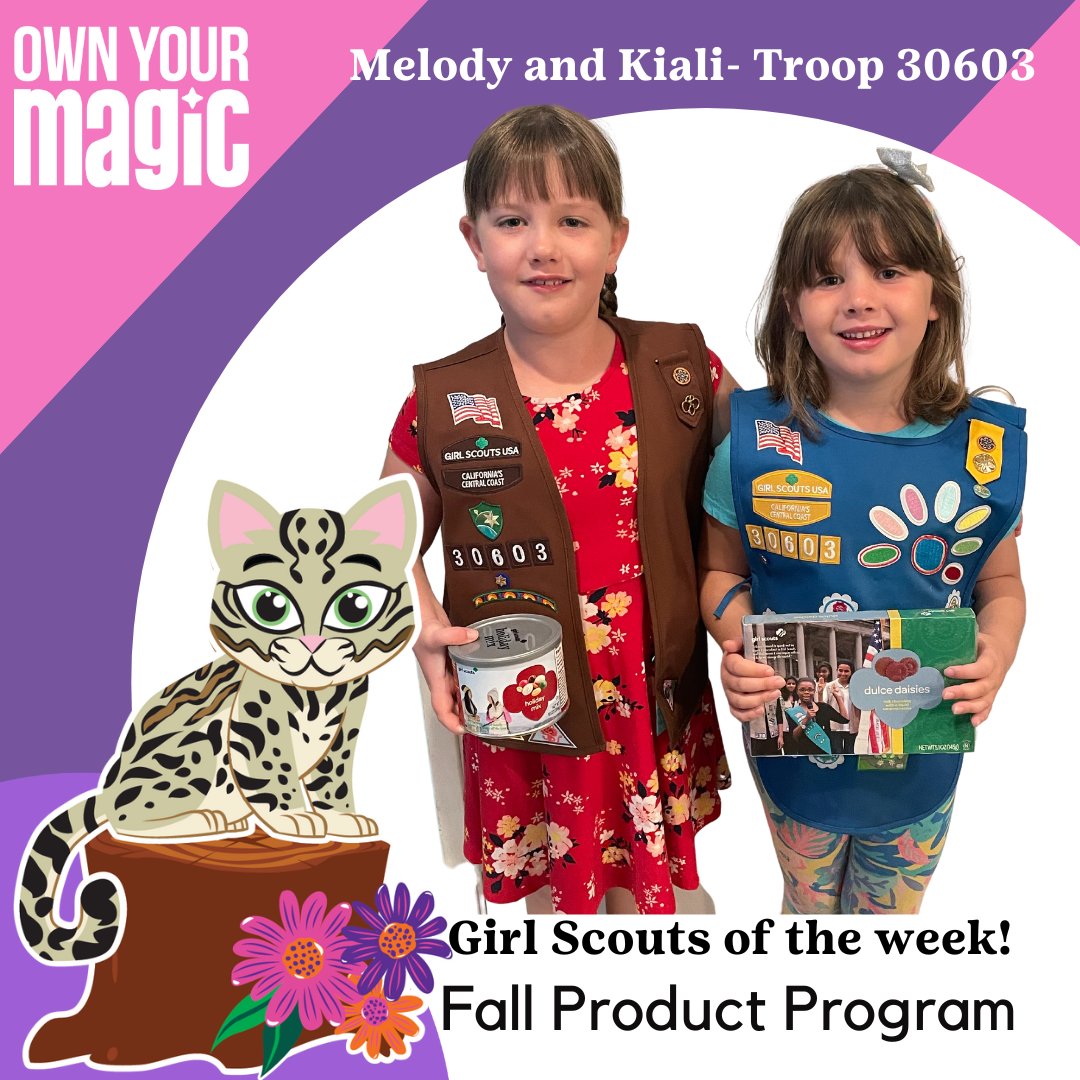 Meet the dynamic sister duo Melody and Kiali from Troop 30603! 🌟 These two Girl Scouts share their unique bond and magic every day. These sisters are truly owning their magic, both individually and together! 💚 #GirlScouts #OwnYourMagic #FallProductProgram #GSCCC #GirlScoutsCCC