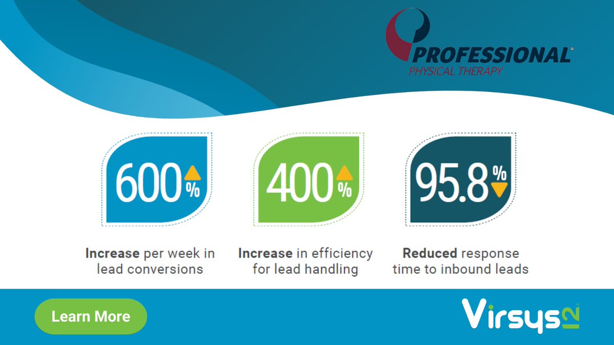Virsys12's tweet image. How did Professional Physical Therapy increase their lead handling efficiency fivefold? They enlisted our award-winning and certified Administrators, Developers, Consultants, and Architects. Learn more: bit.ly/3RXF4LM

#Virsys12Success #SalesforceManagedServices
