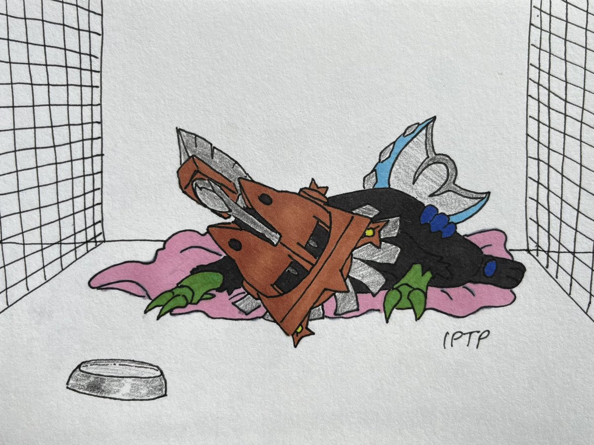 IvePetThatPoke's tweet photo. I pet Jigsaw. Jigsaw is a #TypeNull who will be having their mask removed later today. They are a rescue from the Aether Foundation and naturally very nervous about the procedure. #Pokemon #Inktober #Inktober2023 #Inktober2023day26 https://t.co/WR4l4yBjqT