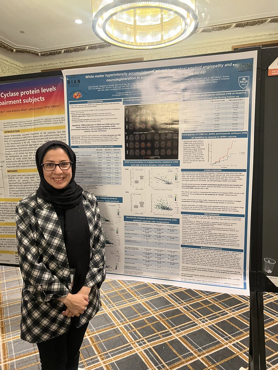 Very excited to present our findings <a href="/CTADconference/">CTAD</a> 
Please come and check my poster titled white matter hyper intensity accumulation is related to CAA and Gary matter atrophy in ADAD and LOAD