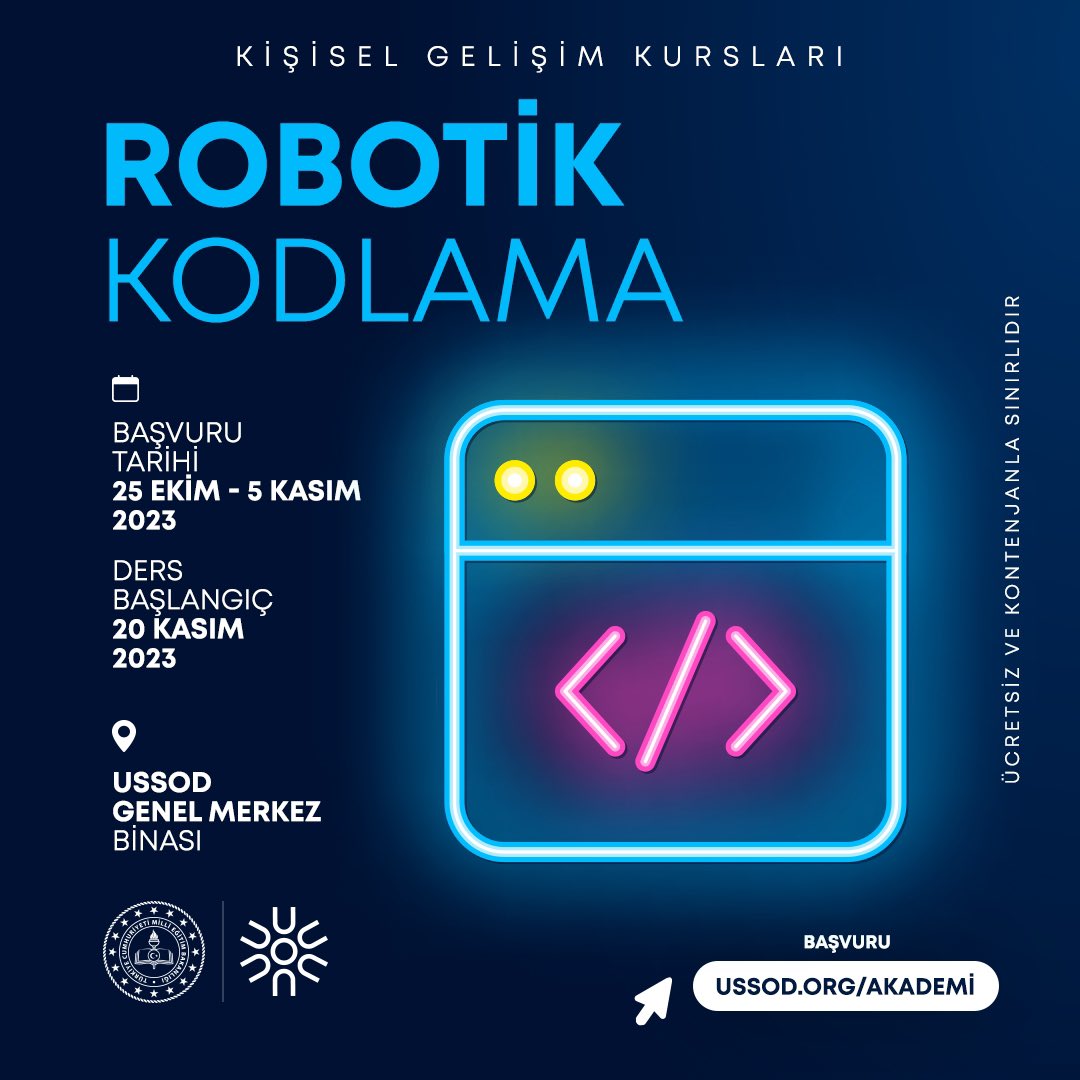 AKADEMİ USSOD BAŞVURU DUYURUSU
 
MEB - HALK EĞİTİM - USSOD SERTİFİKALI (E DEVLETTEN SORGULANABİLİR) ÜCRETSİZ KURSLARIMIZIN BAŞVURU KAYDI ALINDIKTAN SONRA HANGİ KURSİYERLERİMİZİN DERSLERE KATILABİLECEĞİNİ KOMİSYONUMUZ TARAFINDAN BELİRLENEREK VERMİŞ OLDUĞU BİLGİLER DOĞRULTUSUNDA