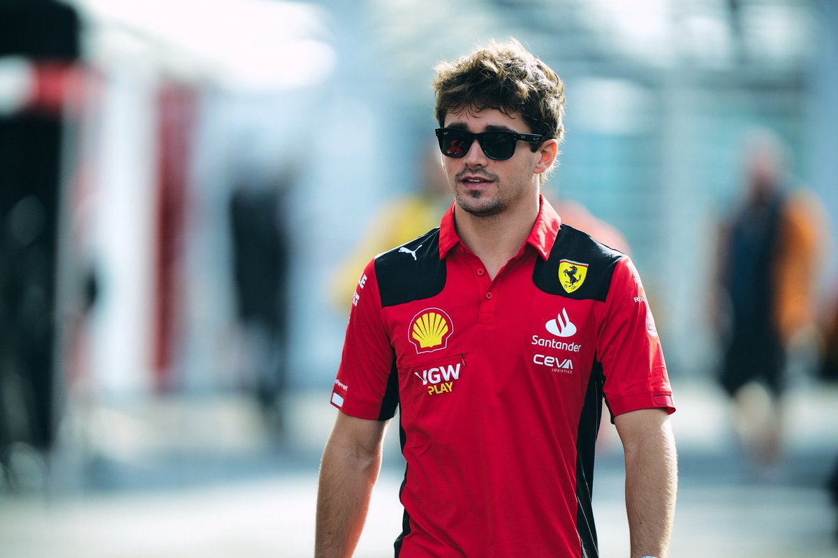 GF1MX's tweet photo. 💥 Charles Leclerc madrugo y ya está en el @autodromohr ❤️ #MexicoGp #F1 https://t.co/0DbmrHneod