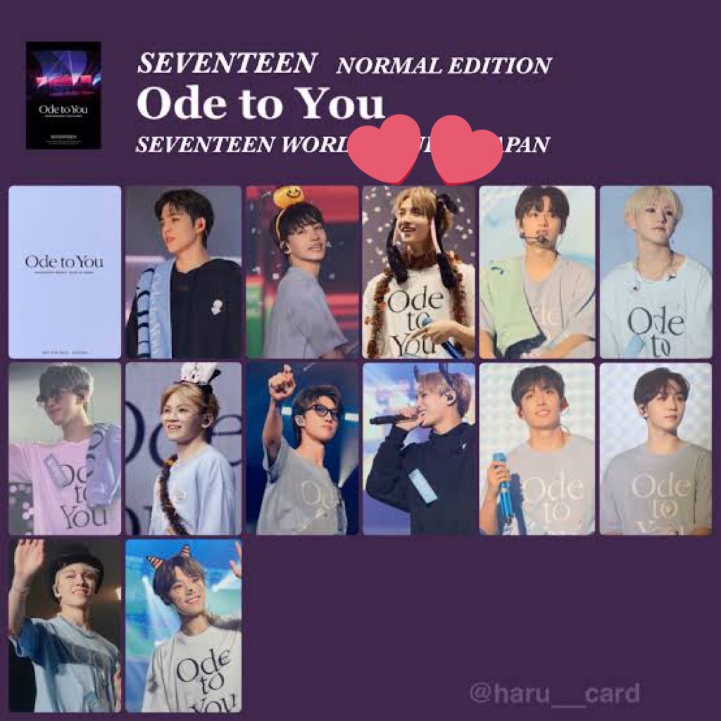 voo127's tweet photo. SEVENTEEN セブチ Ode to You オデコン
DVD  トレカ　 同種 交換 JAPAN

譲▶︎エスクプス

求▶︎ 同種ジョシュア

リプ or DMお待ちしております🙇

よろしくお願い致します🐇🫧

#SEVENTEEN交換 https://t.co/tfwKxc3Kly