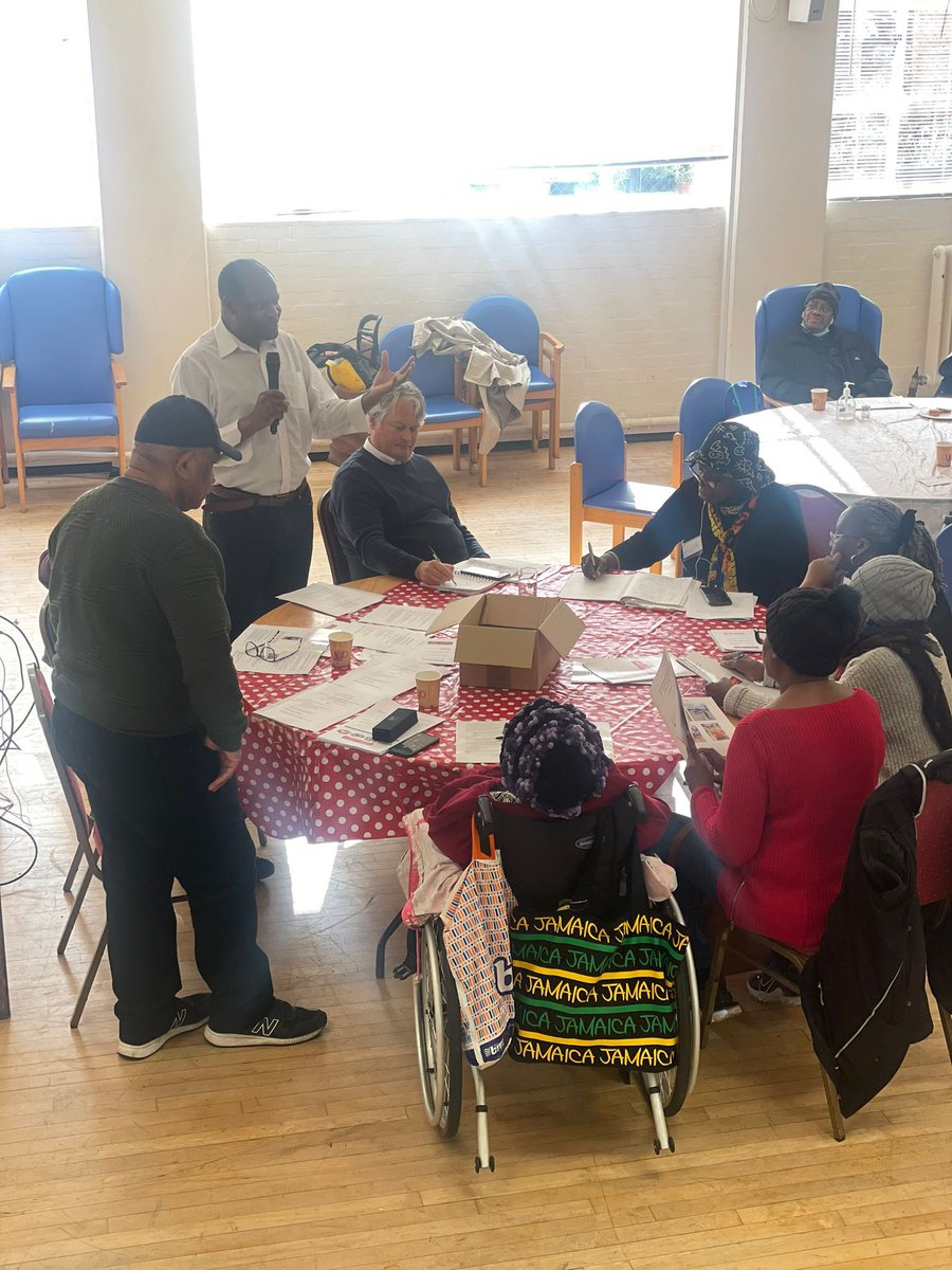 Our @BlackHistoryMonth event today in Walworth honouring the lives of the Caribbean pioneers in music and culture included @WGoldenOldies_ Annual General Meeting. Thanks @MatthewAllgood1 @lb_southwark @UnitedStSaviour plus Volunteers + staff supporting us .