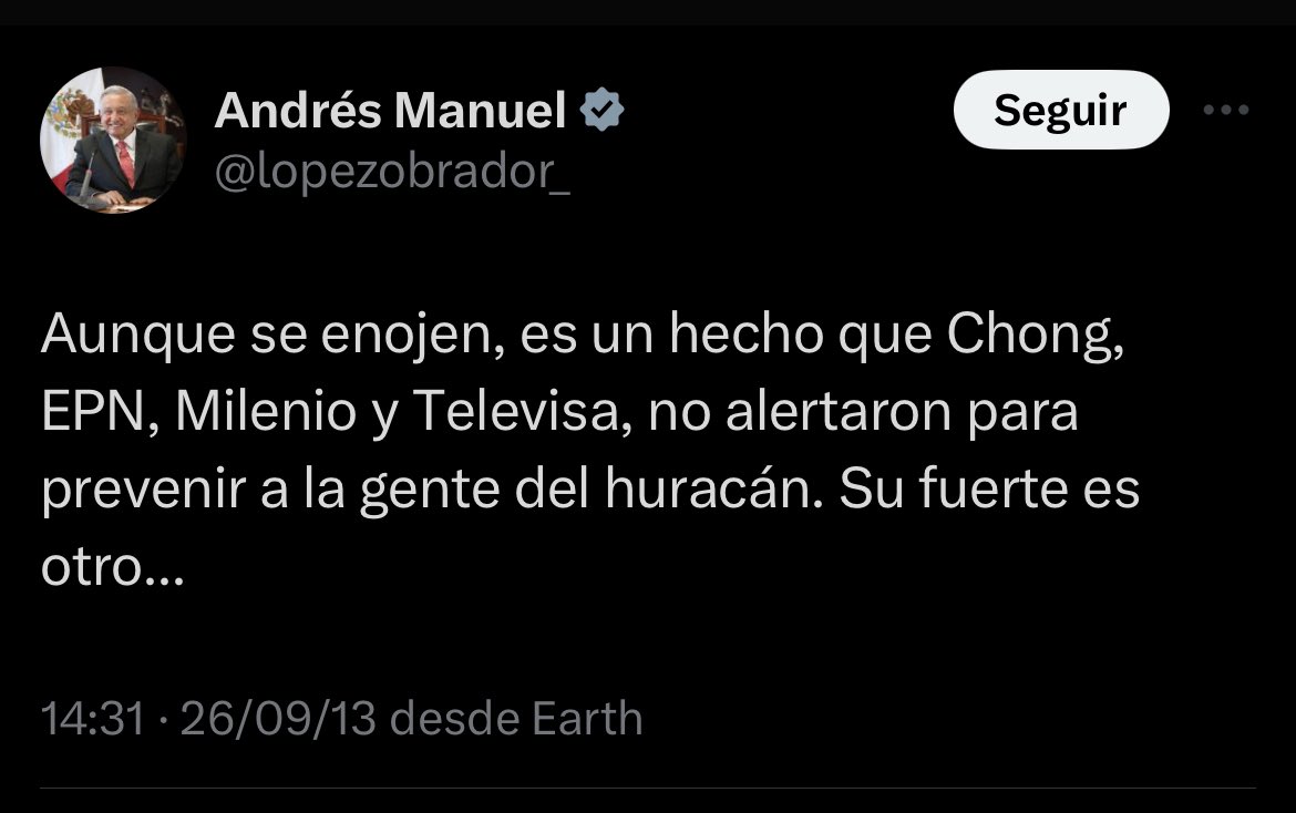 Aunque se enojen, es un hecho que Alcalde, AMLO, La Jornada y Regeneración, no alertaron para prevenir a la gente del huracán. Su fuerte es otro...