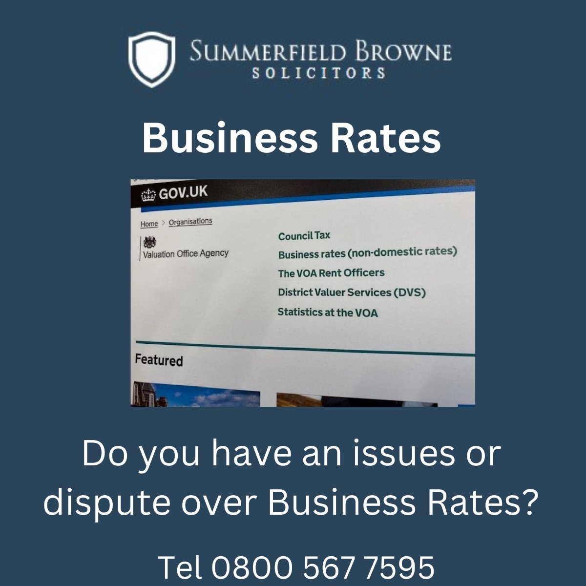 Our business rates solicitors advise on business rates appeals via the Valuation Tribunal. #businessrates #VOA summerfieldbrowne.com/business-rates…