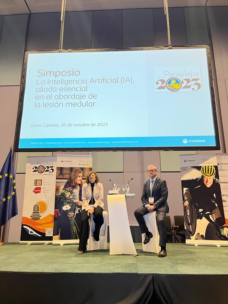 ColoplastCC's tweet photo. Esta mañana  hemos participado en el simposio “La Inteligencia Artificial, aliada esencial en el abordaje de la lesión medular” junto con el Dr. Jaime Barrio Seoane. Médico internista.
Cuéntanos en comentarios que te ha parecido el simposio #paraplejia2023 #coloplast #SEP #ASELME https://t.co/kuYnn2UkNl
