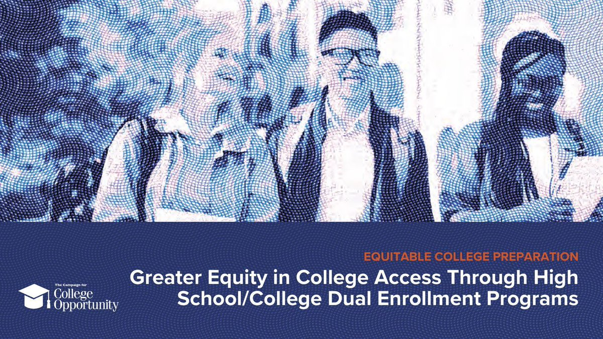 NEW BRIEF: Read the latest research on #DualEnrollment and how policymakers, K-12, and higher education leaders can work together to increase college access and student success for a stronger, more diverse America. Read more: buff.ly/3Q5Yuvc