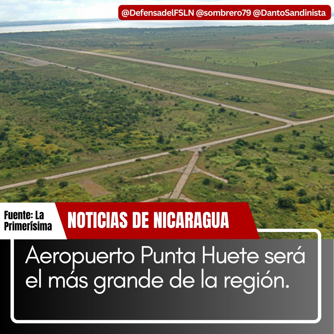 #Nicaragua Será el aeropuerto internacional más grande, más completo y con una proyección transcontinental que va a servir para vuelos de gran alcance.
#FSLNDignidadNacional
#TropaSandinista seguimos #EnDefensaDelFSLN ✌️🔴⚫✊
