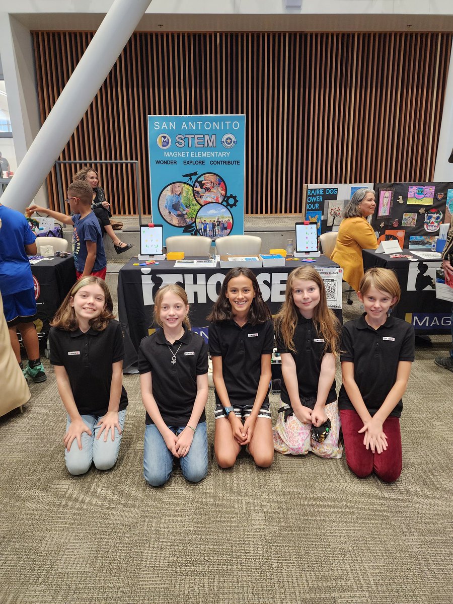 San Antonito STEM Magnet Elementary (@sasmstem) on Twitter photo Some of our Student Ambassadors attended th School Choice Fair with the principal and STEM Coach. They talked to many people who were curious about our school.
<a href="/ABQschools/">Albuquerque Public Schools</a> <a href="/MagnetSchlsMSA/">Magnet Schools of America</a> <a href="/APSinnovates/">APS Office of Innovation</a> #STEM #stemmagnet #magnetschool #stemschool #Innovation Some of our Student Ambassadors attended th School Choice Fair with the principal and STEM Coach. They talked to many people who were curious about our school.
<a href="/ABQschools/">Albuquerque Public Schools</a> <a href="/MagnetSchlsMSA/">Magnet Schools of America</a> <a href="/APSinnovates/">APS Office of Innovation</a> #STEM #stemmagnet #magnetschool #stemschool #Innovation