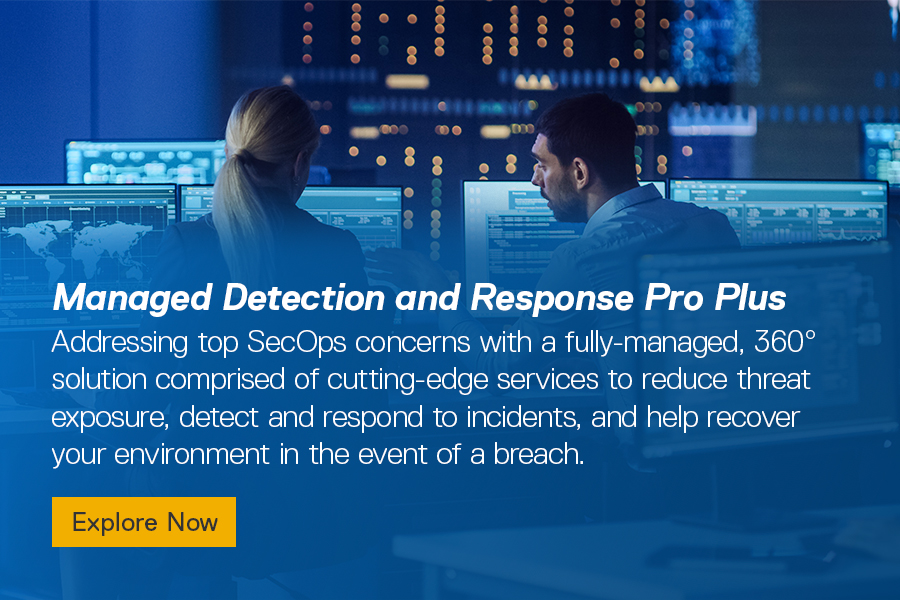 Focus on your core business goals while we as a <a href="/DellTechPartner/">Dell Technologies Partners</a> can keep your #IT environment protected. ️ 
Learn how Managed Detection and Response Pro Plus is the total solution to prevent, respond and recover from security threats: oal.lu/lJ8uE