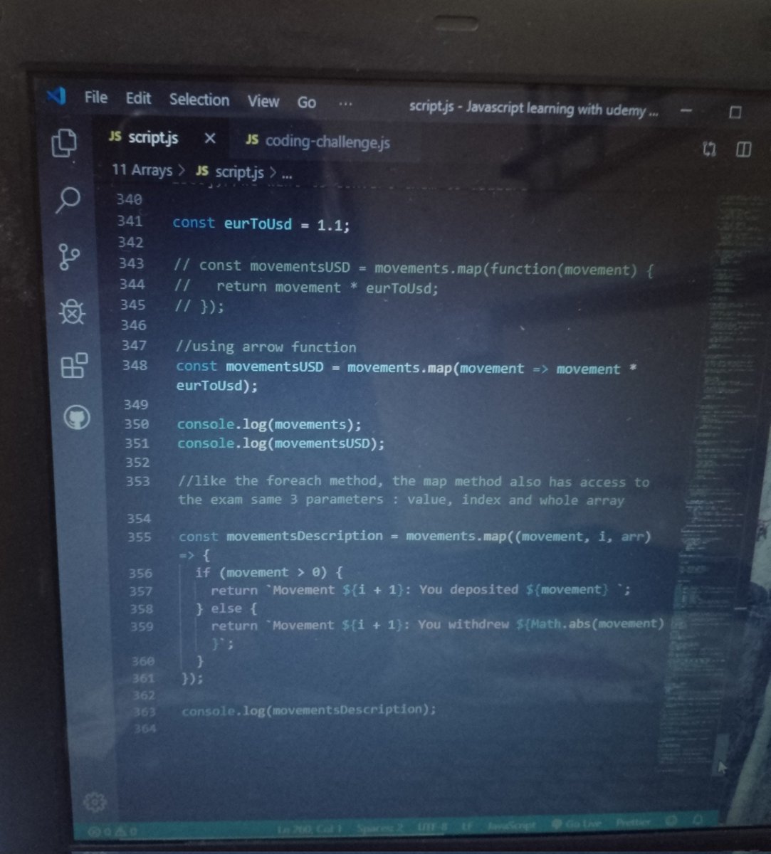 IceAdoniss's tweet image. Day 7 of #10DaysOfCode

Learnt about Data transformation methods in #javascript which includes the Map, Filter and Reduce method. I was only able to really learn about the Map method today.

#CodingJourney #100DaysOfCode. #techtwitter