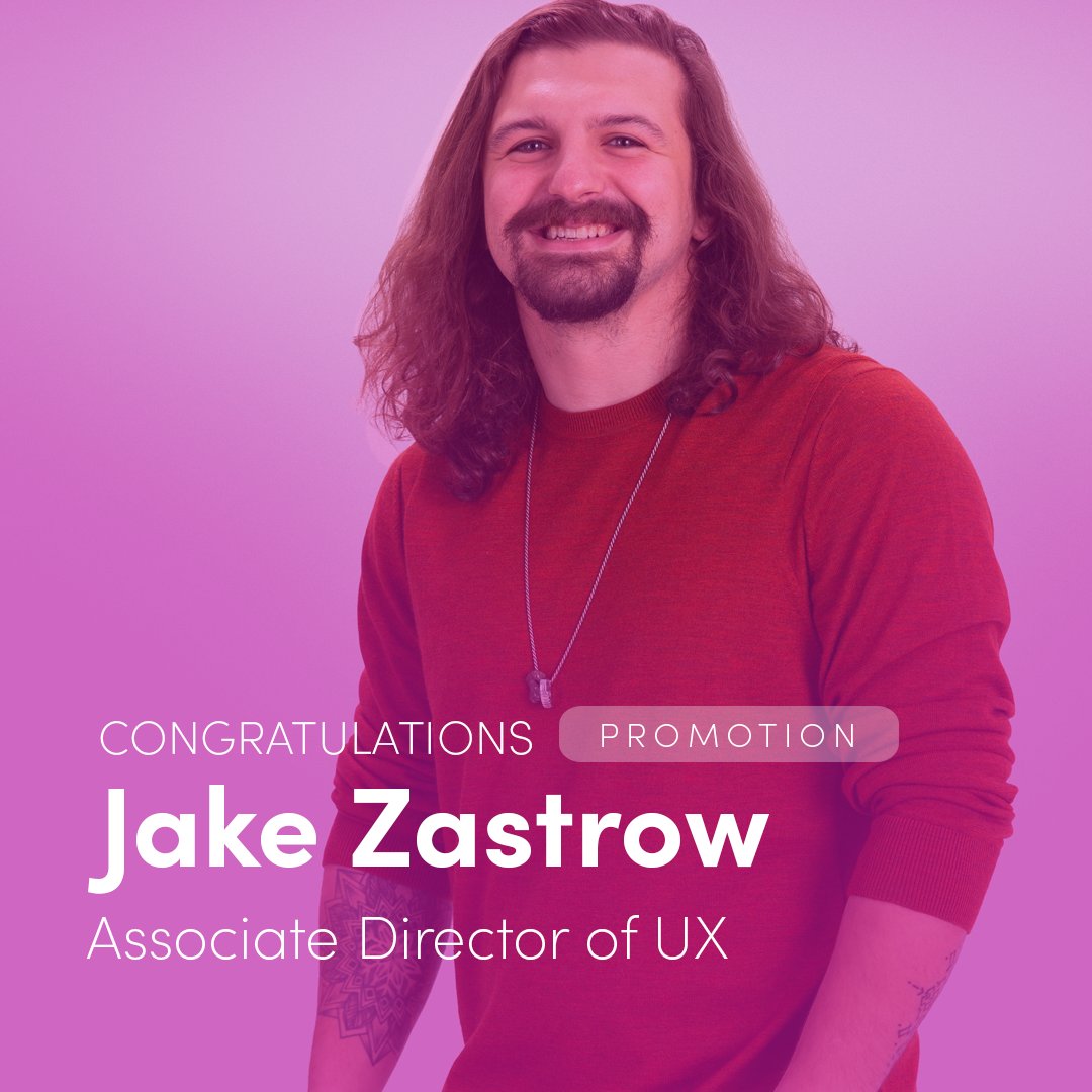 Big congrats to Jake Zastrow on his promotion to Associate Director of UX at (human)x! He's our go-to for top-notch recommendations, always going the extra mile for clients and teammates. 

Exciting times ahead for Jake and our digital experience team! 

 #UX #MarketingAgency