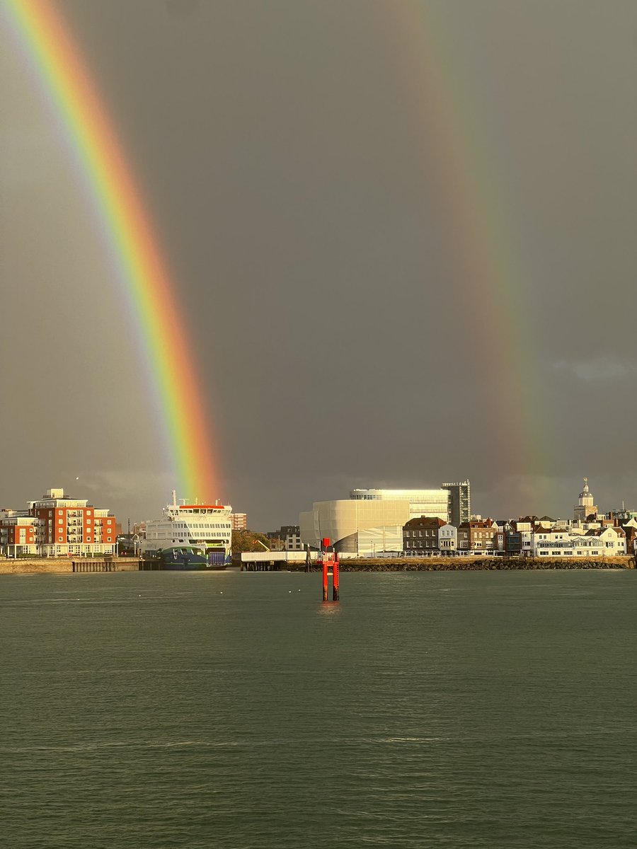 DOUBLE RAINBOWWWWW 🌈☔️ <a href="/wightlinkferry/">Wightlink Ferries</a>