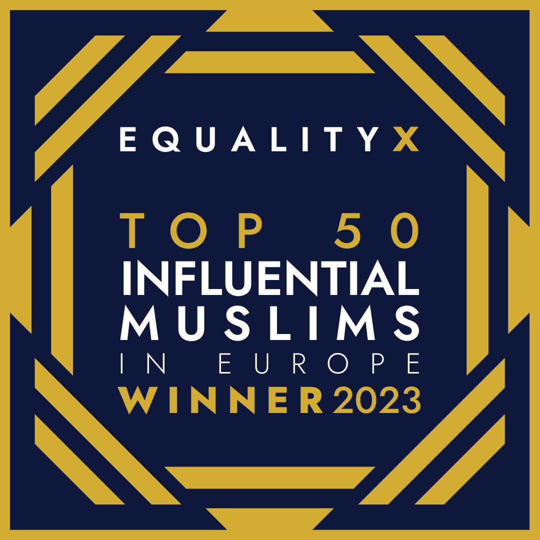 I’m proud to announce that I have been awarded the Top 50 Influential Muslims in Europe Award.    #CelebratingMuslimExcellence #blackbritish #musliminclusion #Influentialmuslims