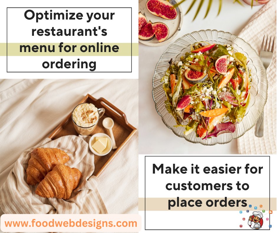 FoodWebDesigns's tweet image. Optimize your restaurant&apos;s menu for online ordering. Make it easier for customers to place orders 😍🤑🤩

 #OnlineOrdering #RestaurantMenu #MenuOptimization #OrderingMadeEasy #FoodDelivery #DigitalMenu #ConvenientOrdering #RestaurantTech #OnlineFoodOrdering #MenuDesign