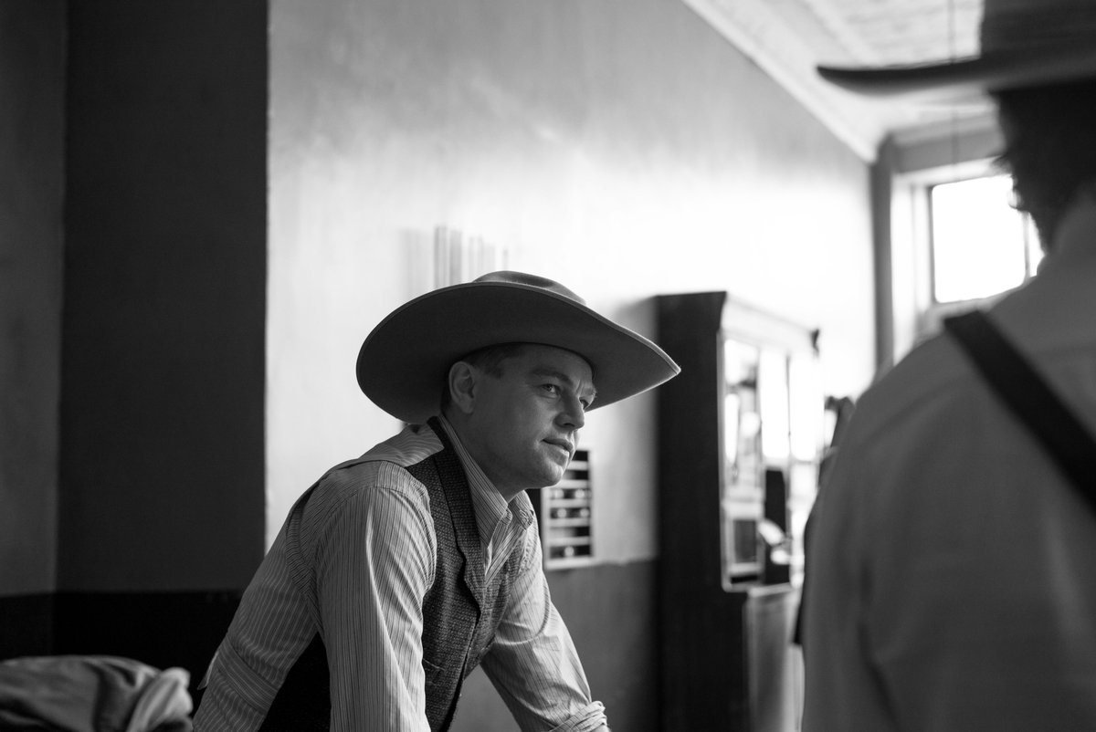 ParamountPics's tweet photo. Behind the scenes of #KillersOfTheFlowerMoon. Photographed by Brigitte Lacombe. https://t.co/NBjPoCc4tV