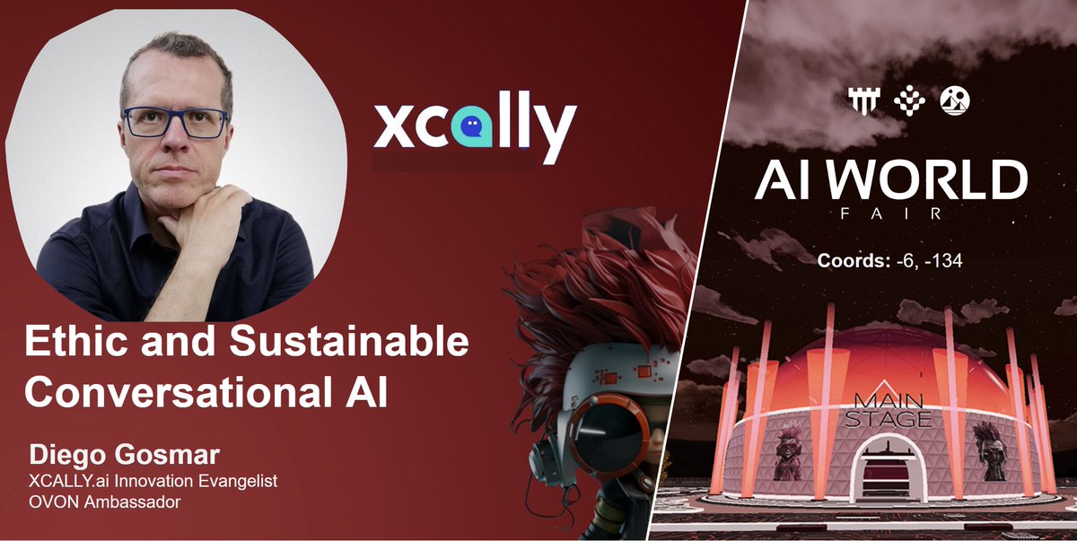 Our final speaker for Day 2 and it’s @diegogosmar from XCALLY, discussing ethics and sustainability in conversational #AI.

11pm UTC (repeated at 7am UTC)

Get in there! play.decentraland.org/?position=-6%2…