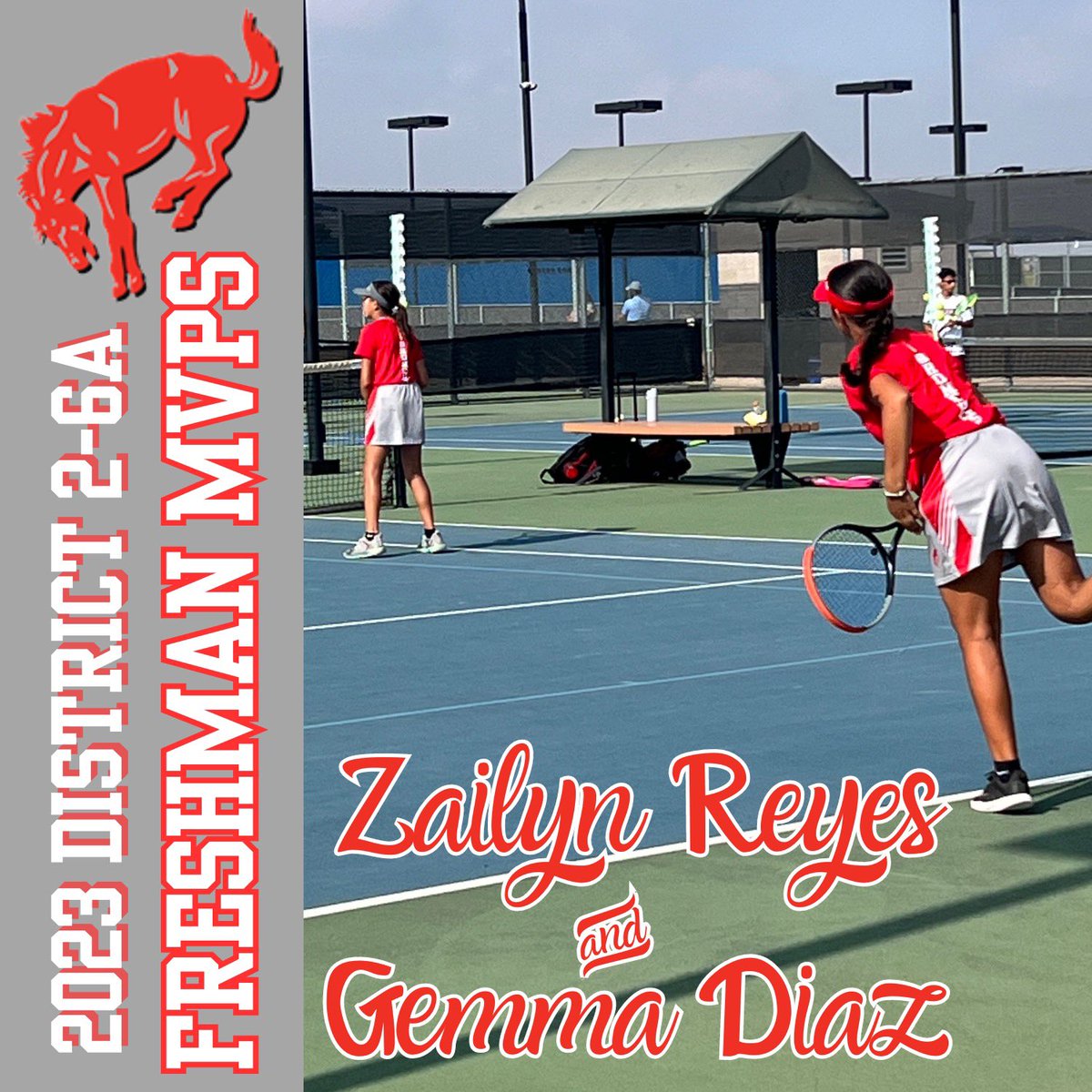 Odessa High School Tennis (@odessahstennis) on Twitter photo A BIG shout out and a HUGE congratulations to Zailyn and Gemma for being named the Freshman Girls co-MVP's for District 2-6A! 🎾🐴🅾️
<a href="/BigRedBronchos/">Odessa High School</a> <a href="/BronchoNews/">OHS Broncho News</a> <a href="/ECISDAthletics/">EctorCountyISDAthletics</a> A BIG shout out and a HUGE congratulations to Zailyn and Gemma for being named the Freshman Girls co-MVP's for District 2-6A! 🎾🐴🅾️
<a href="/BigRedBronchos/">Odessa High School</a> <a href="/BronchoNews/">OHS Broncho News</a> <a href="/ECISDAthletics/">EctorCountyISDAthletics</a>