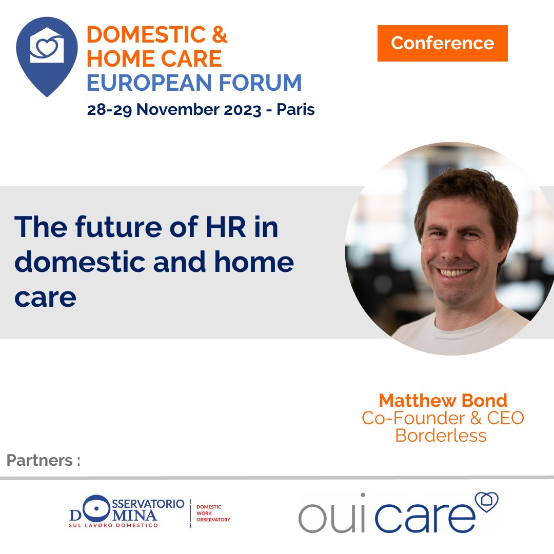 sap365's tweet photo. 📣 We’re excited to have Matthew Bond, Co-Founder &amp; CEO of #Borderless joining us at the Domestic &amp; Home Care European Forum to discuss the recruitment of third-country nationals in #Homecare. 

Agenda. ▶️ https://t.co/Sh25ND2Ct2

#PHServices #Recruitment #startups https://t.co/pzpXOMDCDu