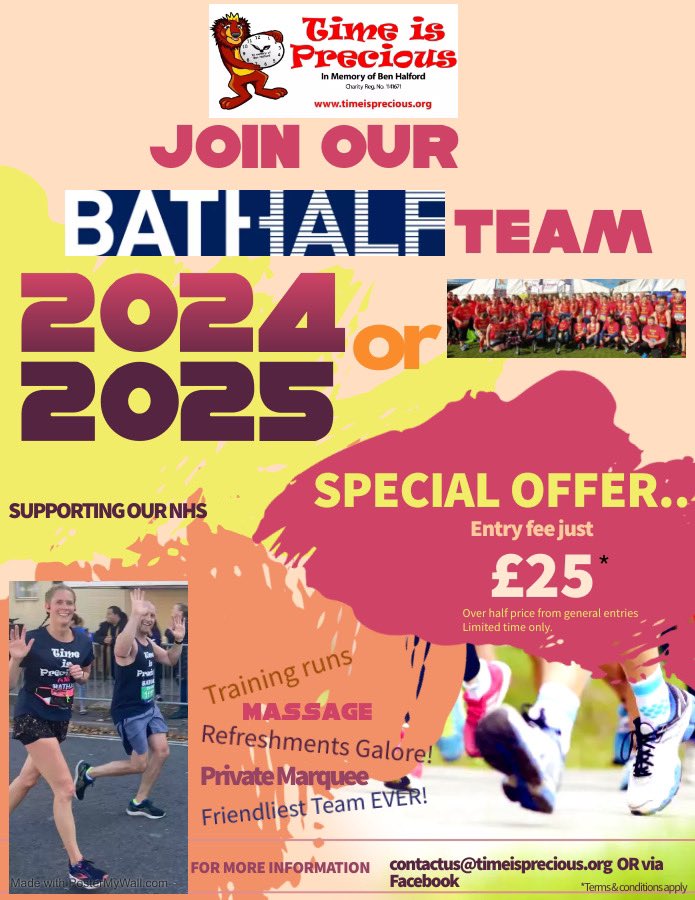 RUHpaeds (@ruhpaeds) on Twitter photo Take a look at this special offer for the Bath Half!! Offer ends 31st October! Contact contactus@timeisprecious.org for more information ๐๐ปโโ๏ธ๐๐ป๐ Take a look at this special offer for the Bath Half!! Offer ends 31st October! Contact contactus@timeisprecious.org for more information ๐๐ปโโ๏ธ๐๐ป๐