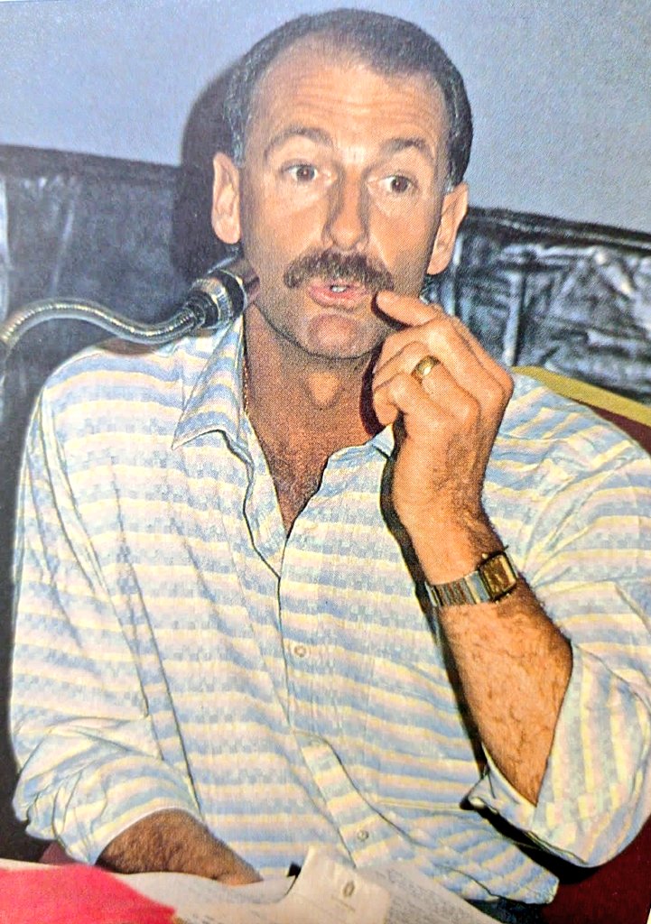 1987 :: Great Dennis Lillee as Director of MRF Pace Academy In Madras

Brainchild of Late Mr. Ravi Mammen , MRF Pace Academy Was Founded to Train Young Indian Fast Bowlers .

Now Glenn McGrath Is The Director of MRF Pace Academy 

#IndiaAustralia